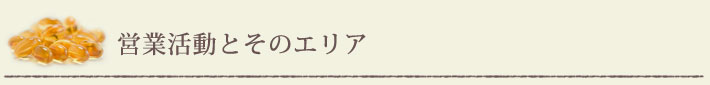 営業活動とそのエリア
